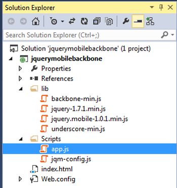 Solution Explorer Javascript